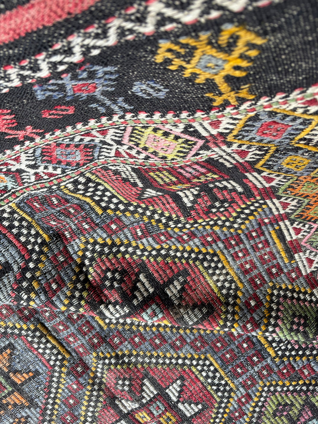 Vintage Balıkesir Cicim Kilim, Multicolour, 207 × 326 cm – detail view 2