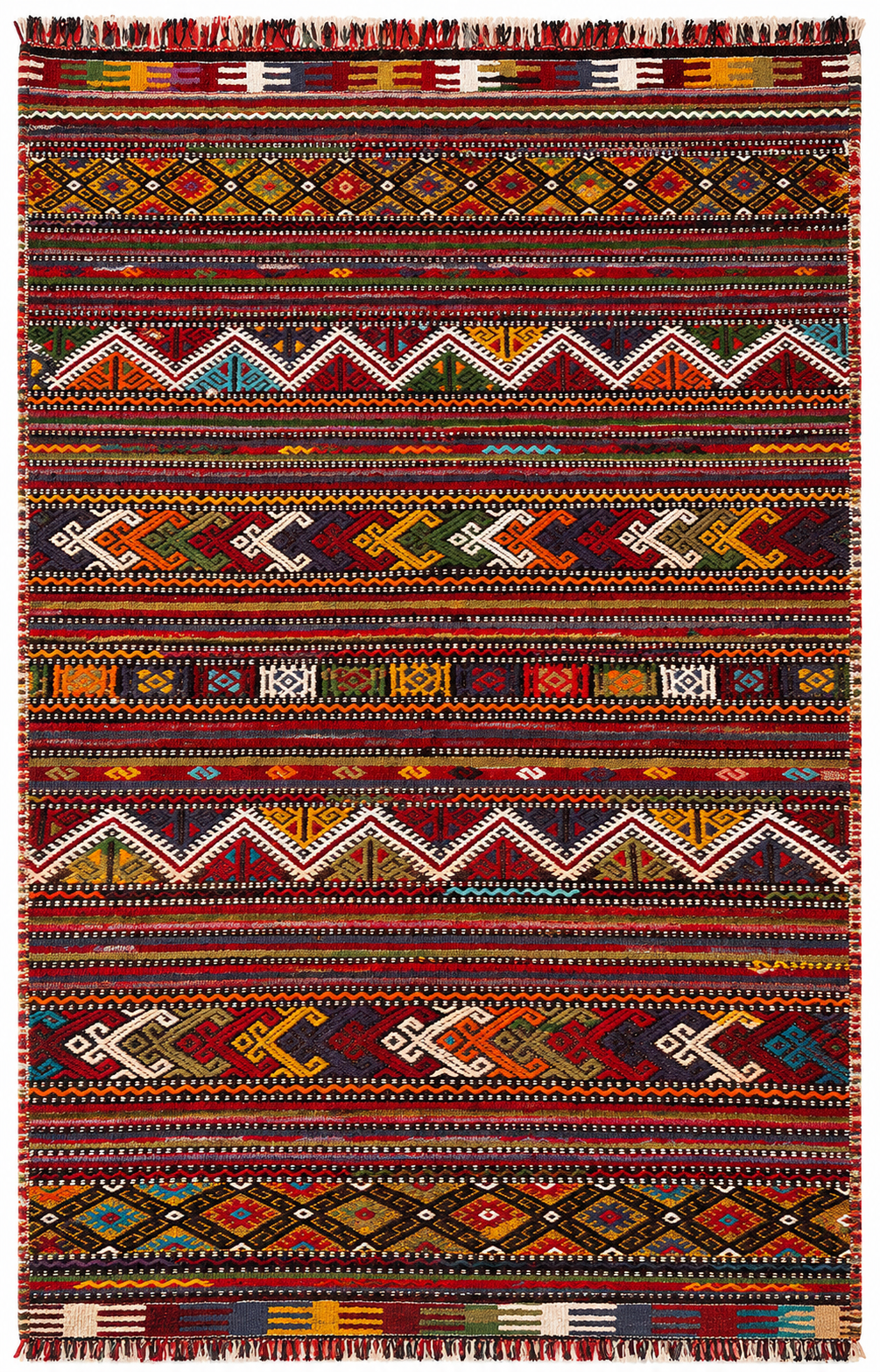 Balıkesir Kilim, Burgundy, 152 × 237 cm