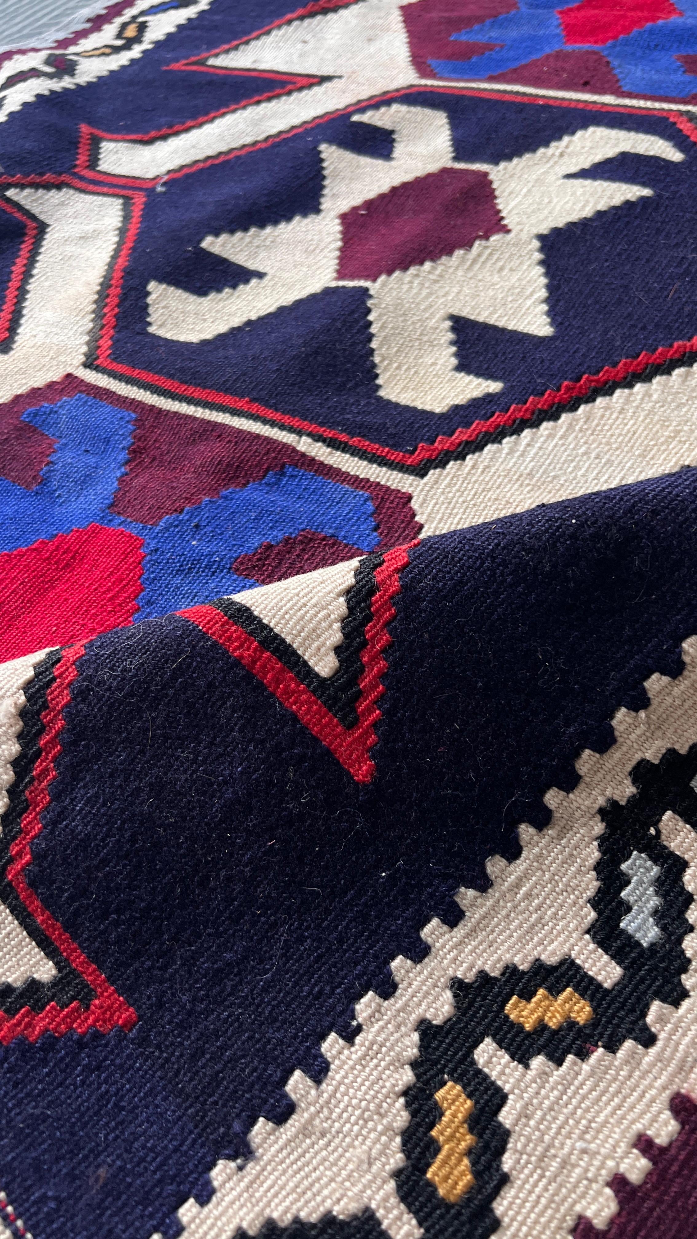 Handwoven Turkish Çorum Kilim – 106 × 206 cm – Tribal Wool Runner Kilim