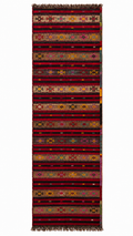Sivas Cicim Kilim Runner – Burgundy · 85 × 360 cm