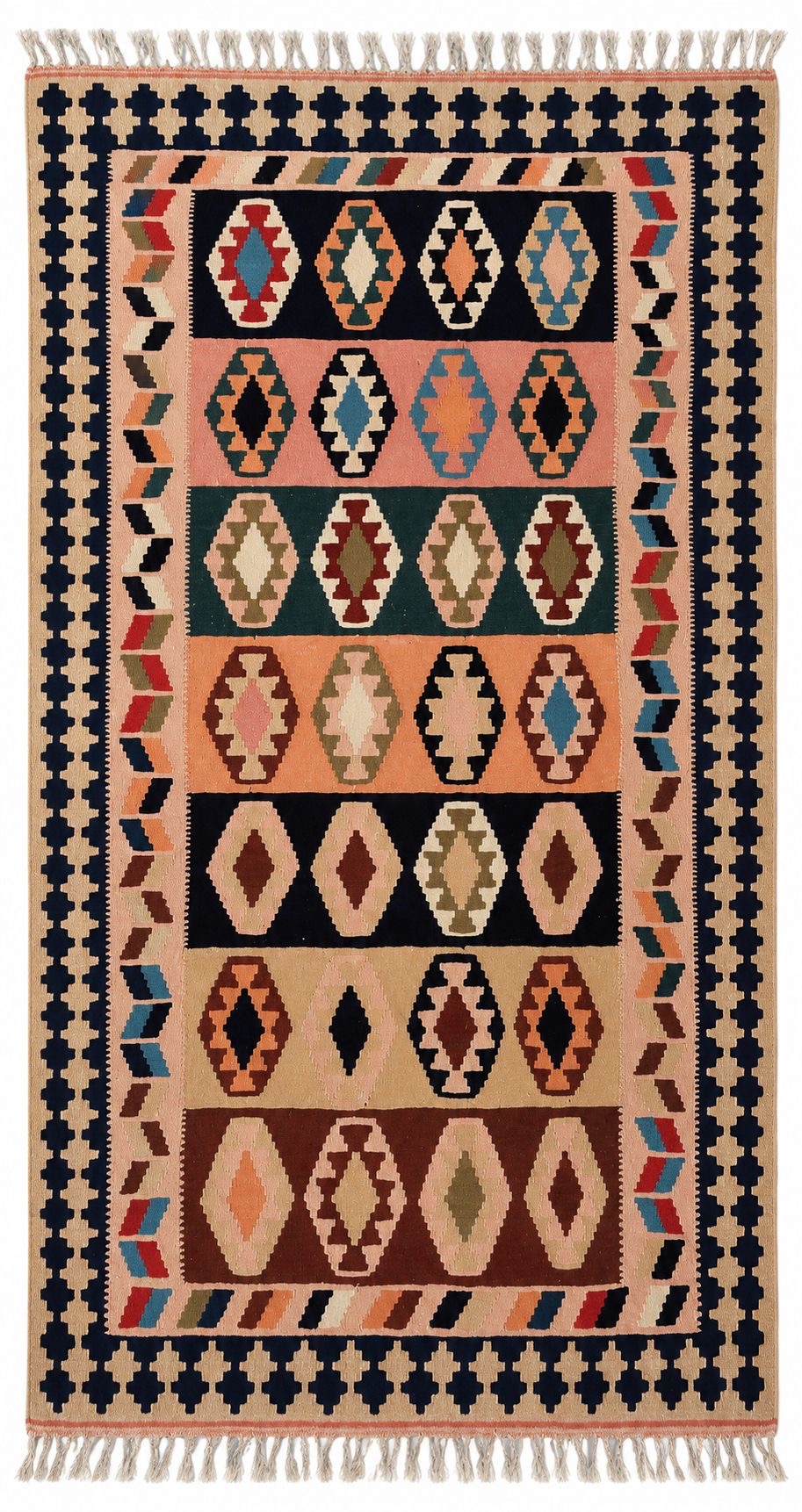 Handmade Turkish Denizli Kilim – 124 × 234 cm