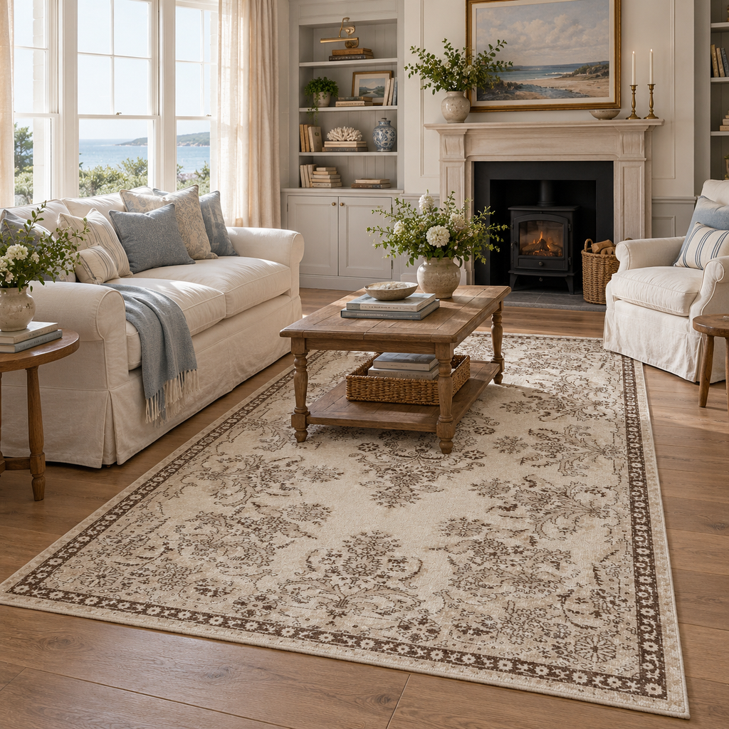 Vintage Turkish Rug, Ivory, 183 × 278 cm – detail view 1