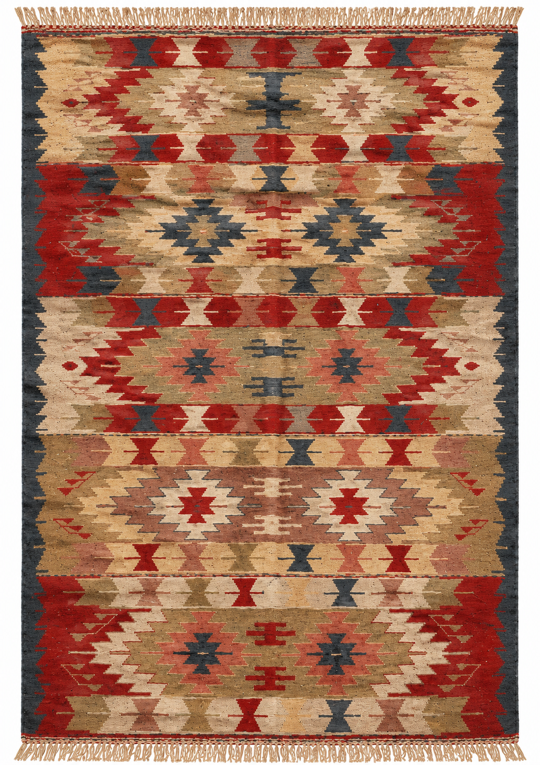 Oushak Kilim, Red, 165 × 233 cm