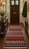 Moroccan Kilim Rug – 91x151 cm – Handmade Wool – Berber Tribal Style