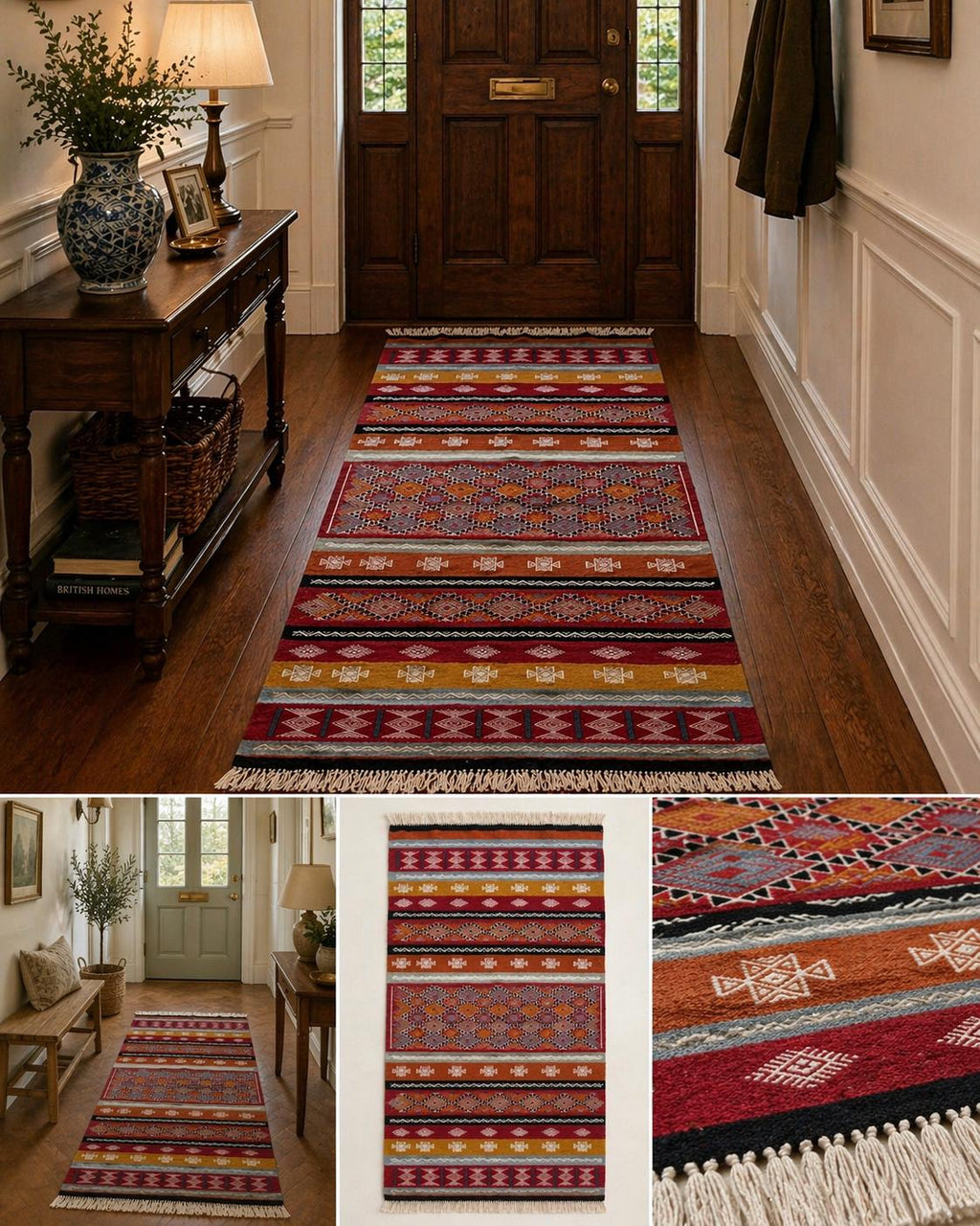 Moroccan Kilim Rug – 91x151 cm – Handmade Wool – Berber Tribal Style
