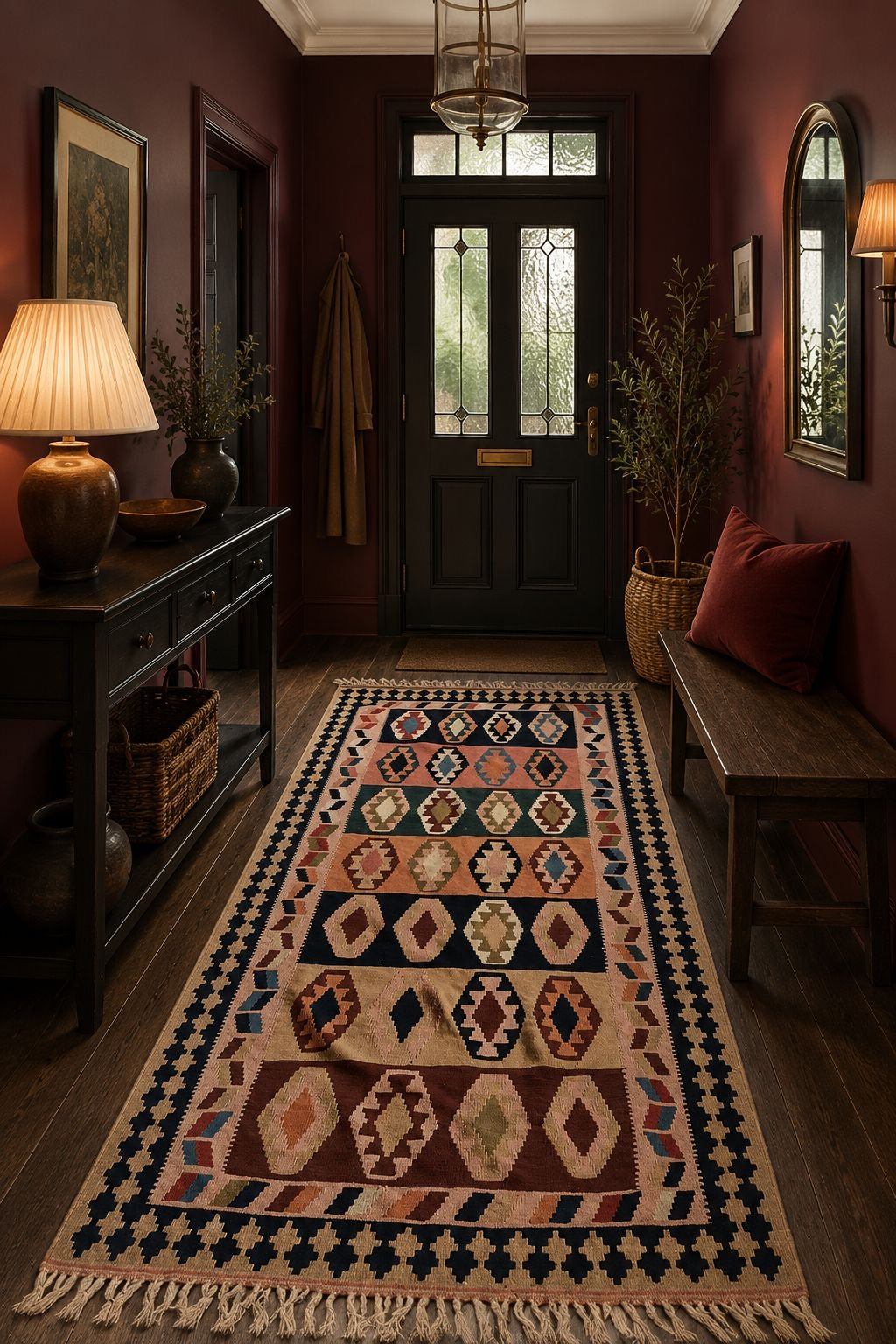 Handmade Turkish Denizli Kilim – 124 × 234 cm