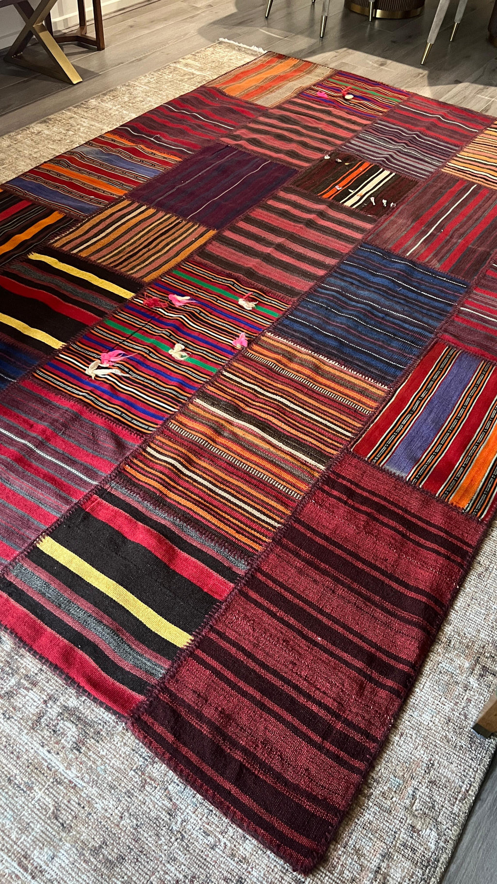 Large Patchwork Kilim Rug – 201x298 cm