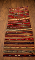 50 Year old Turkish Kilim – 143 × 253 cm – Handmade Wool Kilim – Vintage Anatolian Flatweave Rug