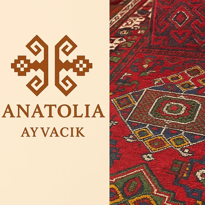 Vintage Handwoven Turkish Ayvacık Wool Rug – 120×200 cm | Anatolian Tribal Carpet