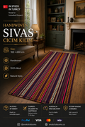105 × 230 cm | Handmade Sivas Cicim Wool Kilim