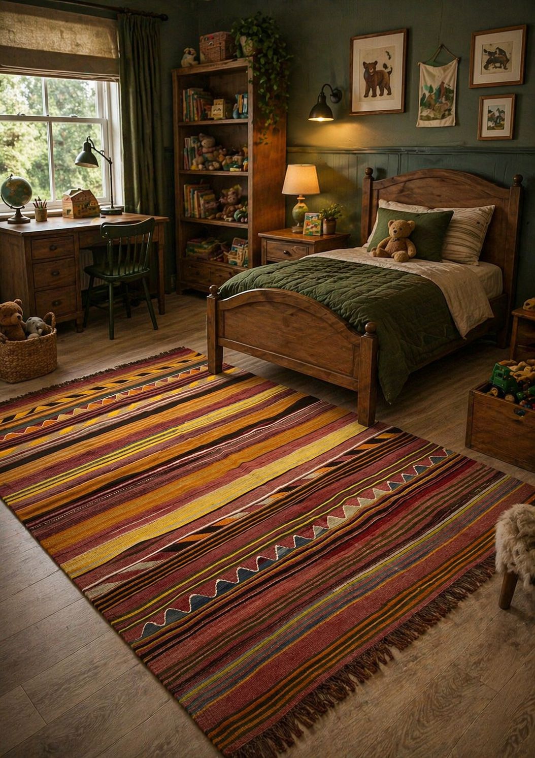 Handmade Anatolian Kilim Rug – 166x236 cm – Wool Flatweave – Tribal Bohemian Style