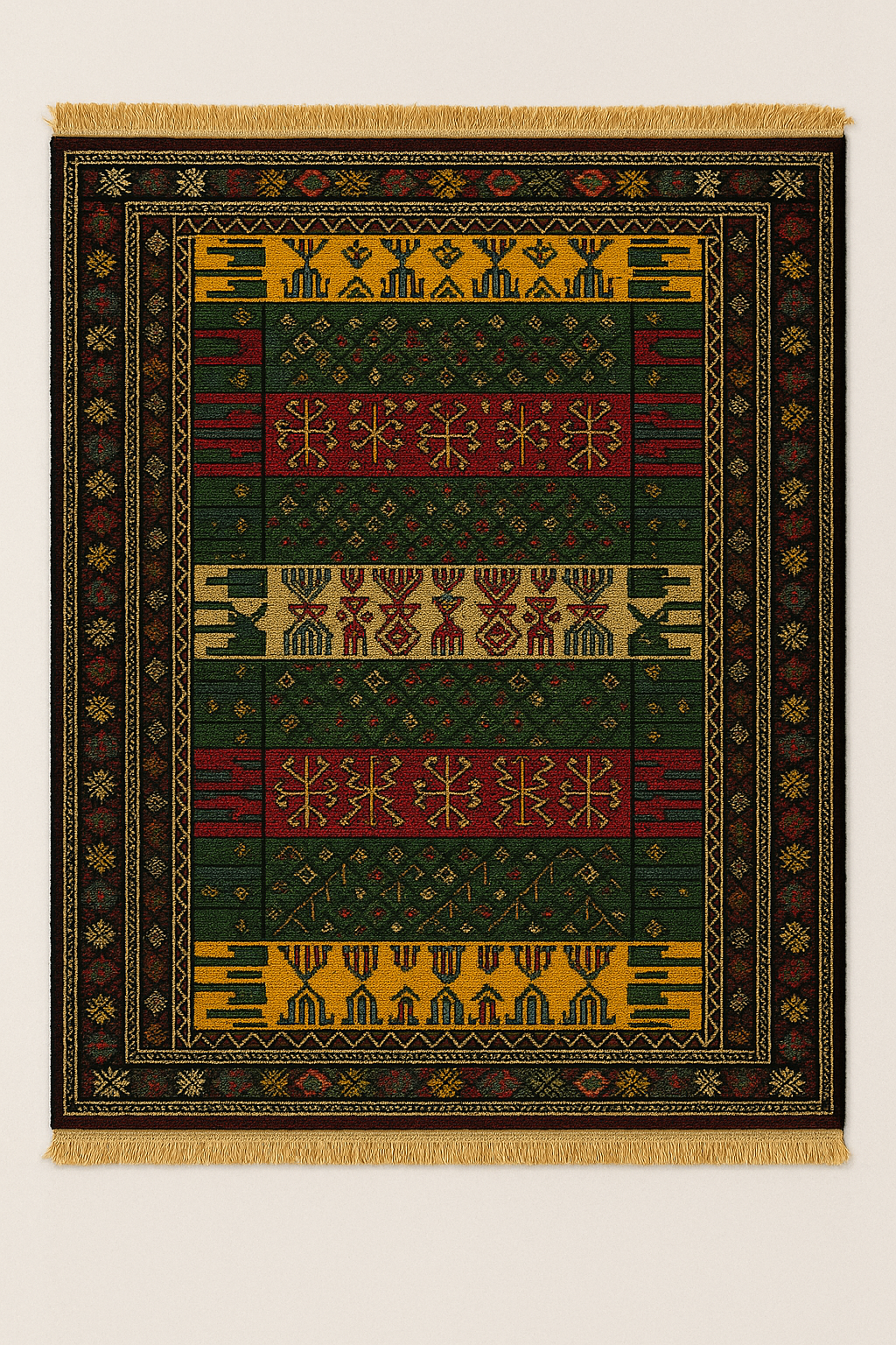 Turkish Kilim Rug – 127 × 187 cm – Raised Relief Weave – Handmade Anatolian Wool – Vintage Tribal Decor