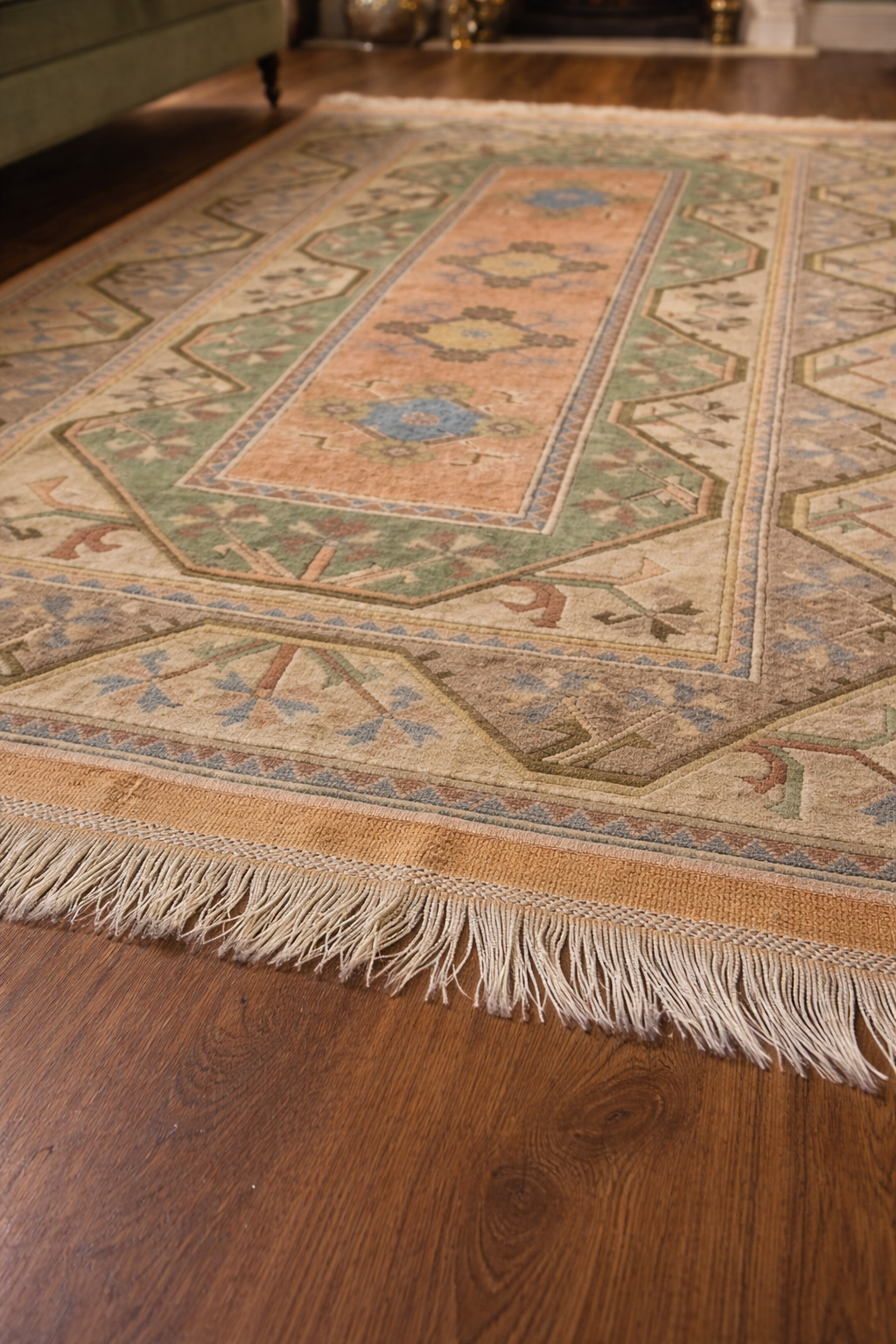 Handwoven Vintage Rug – 149 x 231 cm | Soft Pastel Tribal Wool Rug