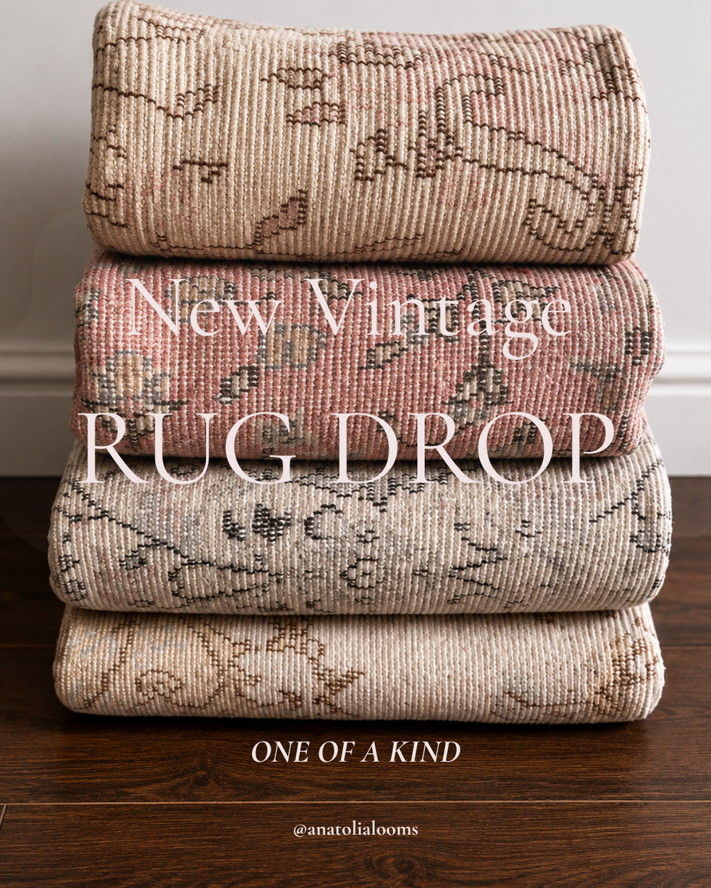Vintage Look Turkish Rug – 159 × 259 cm | Soft Neutral Distressed Wool Rug