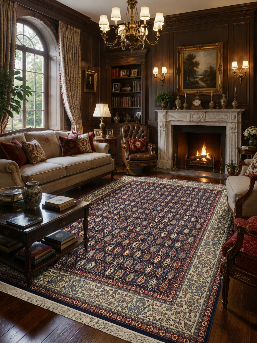 Ottoman Premium Hereke Wool Rug – 200×300 cm | Handwoven Turkish Floral Carpet