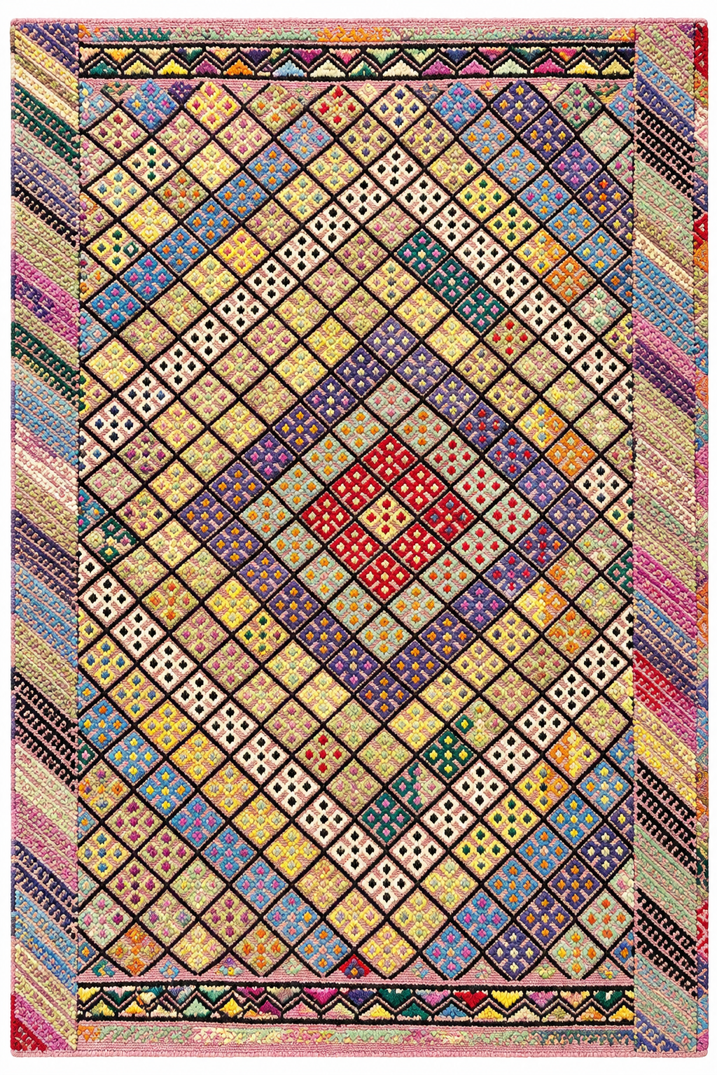 Vintage Sultanhanı Cicim Kilim – Multicolour · 96 × 103 cm