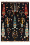 Charcoal Afghan Sultani Tree of Life rug, 170 × 240 cm