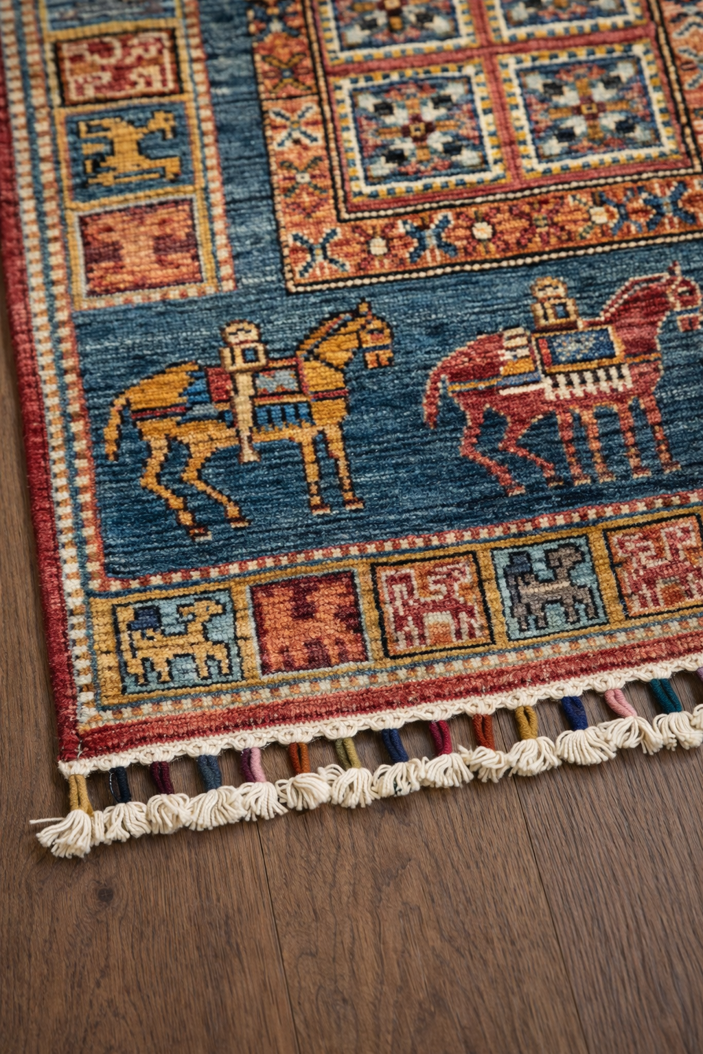 Pazyryk Style Runner Rug – 85 × 300 cm Handwoven Wool Runner | Tribal Heritage Design