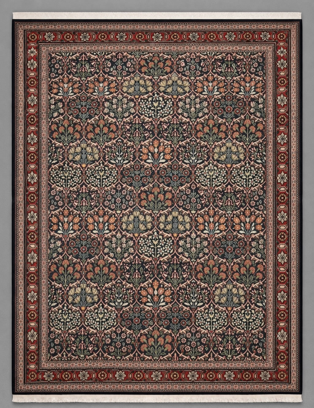 Hereke Handwoven Wool Rug – 160×250 cm | Classic Turkish Floral Carpet