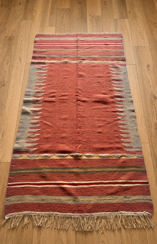 Bodrum Handmade Vintage Kilim – 118 × 225 cm