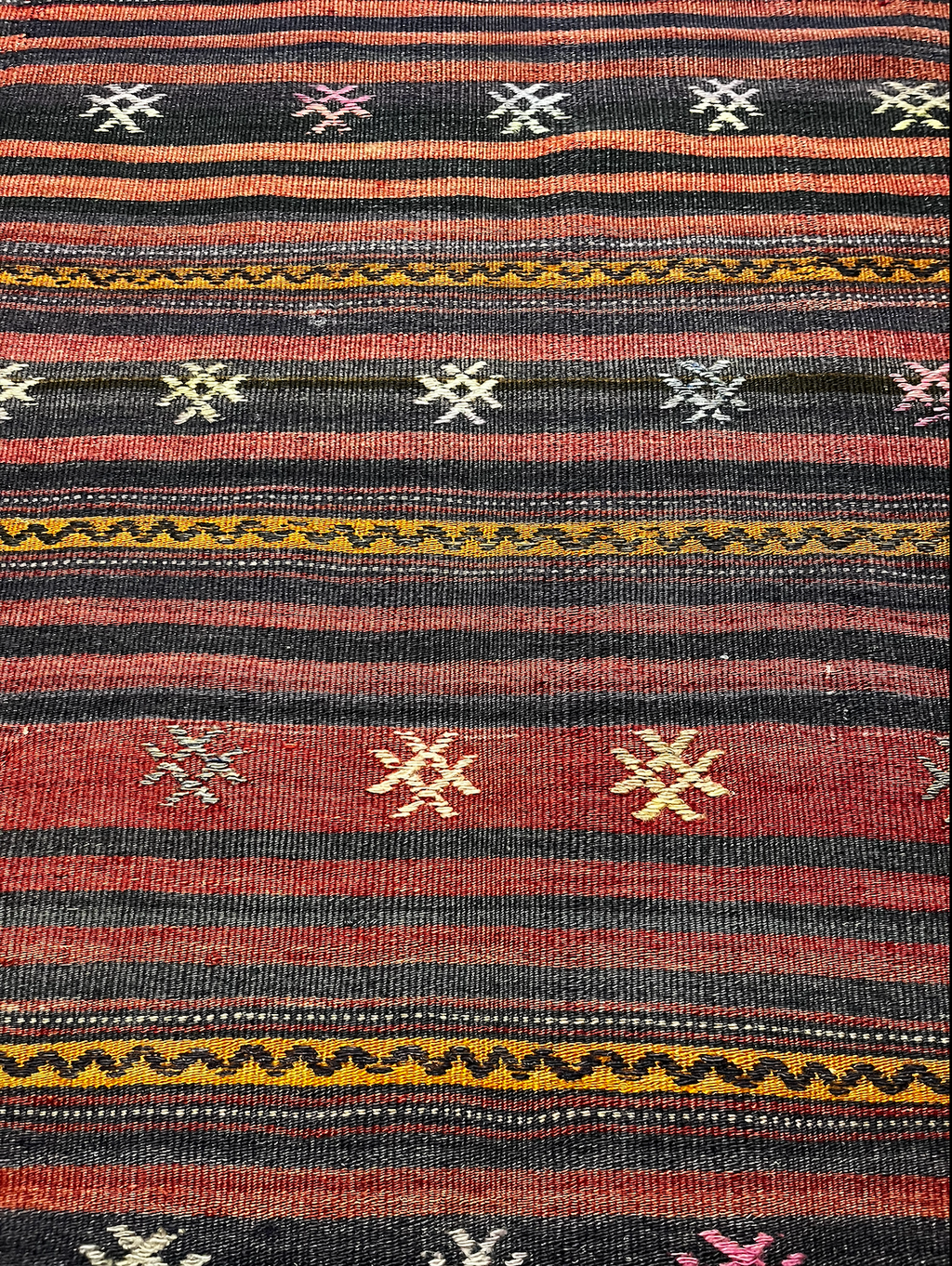 Handwoven Double-Sided Turkish Kilim Rug – 205×150 cm | Wool Flatweave