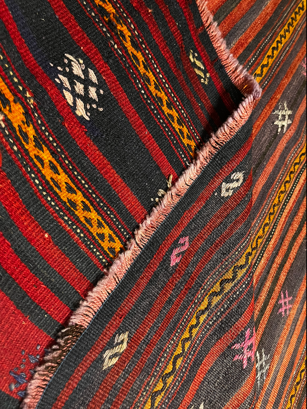 Handwoven Double-Sided Turkish Kilim Rug – 205×150 cm | Wool Flatweave