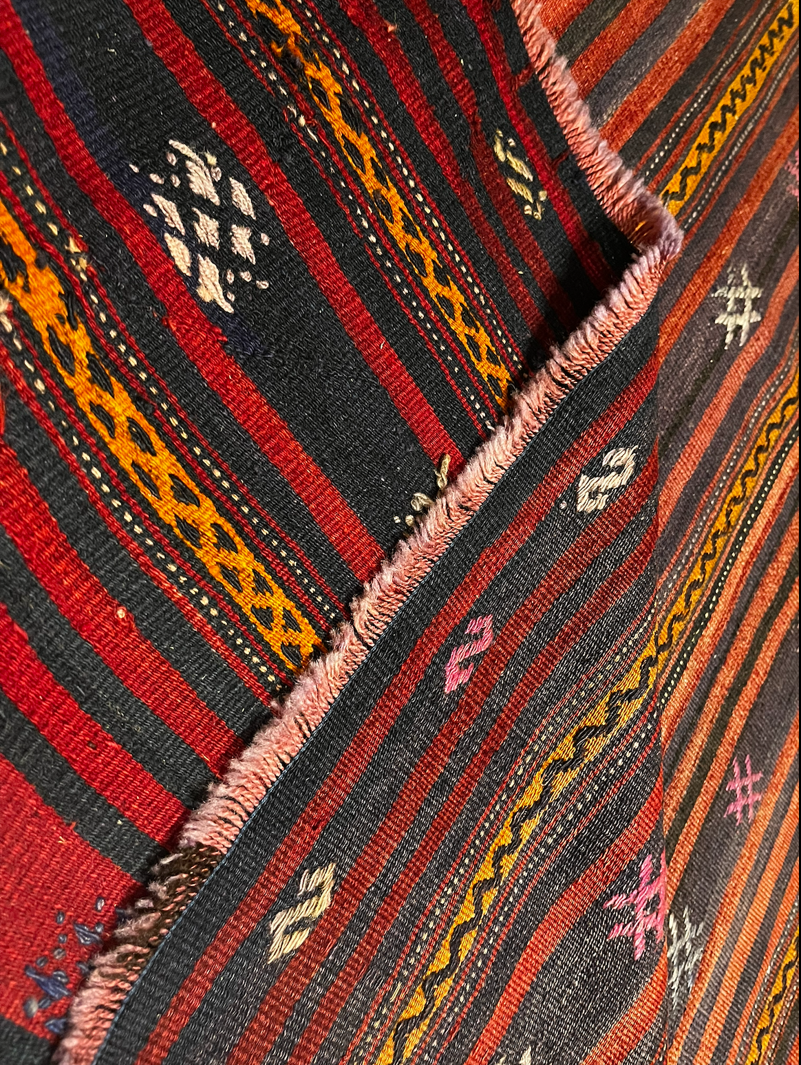 Handwoven Double-Sided Turkish Kilim Rug – 205×150 cm | Wool Flatweave