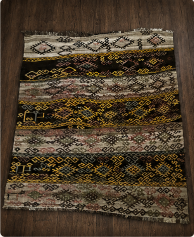 144 × 123 cm | Handmade Kars Cicim Wool Kilim