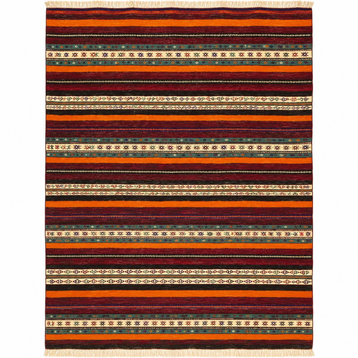 Vintage Balıkesir kilim, 170 × 217 cm, styled in a living room