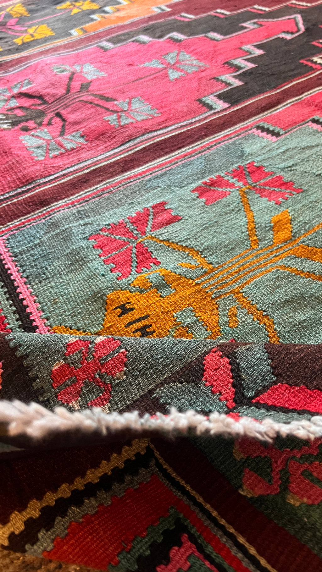 Kars Saflı Kilim 162x307 cm – Handwoven Wool Rug – Bold Tribal Statement Carpet