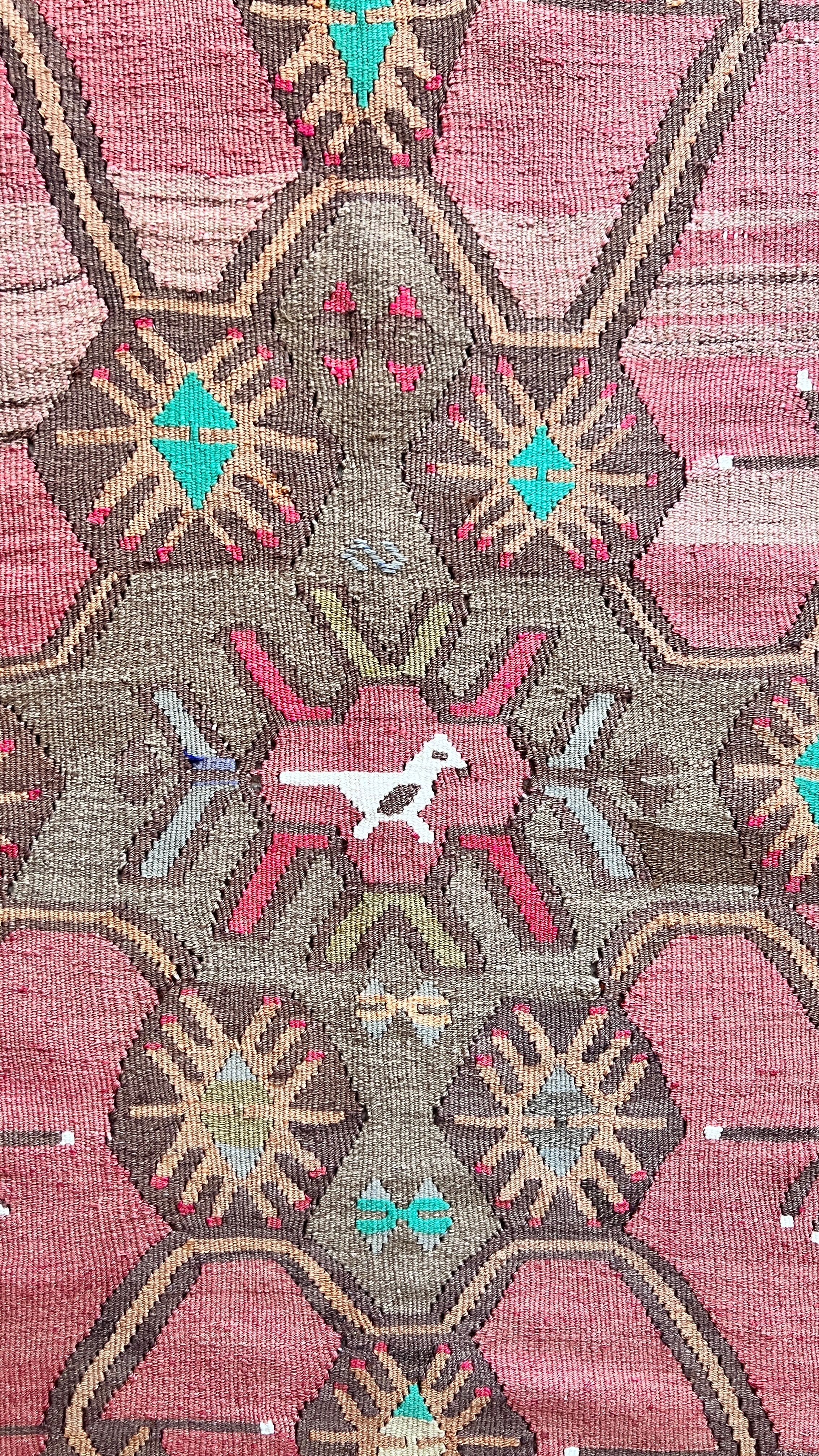 Vintage Kars Kilim – 153x338 cm – Handwoven Wool Runner – Tribal Anatolian Rug