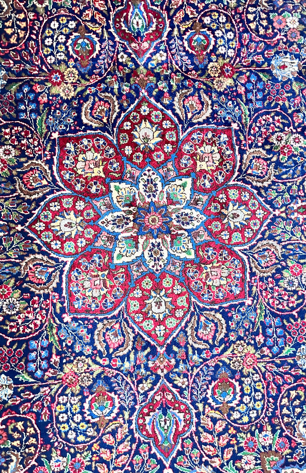 Persian Goy Tabriz Rug, Navy, 222 × 330 cm – detail view 3