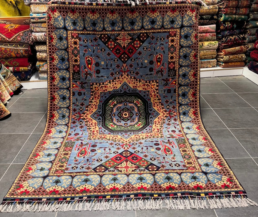 Afghan Sultani Handwoven Rug – 150×200 cm | Wool Tribal Medallion Carpet