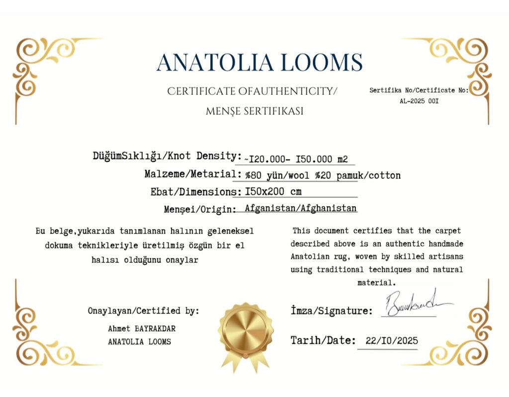 Afghan Sultani Handwoven Rug – 150×200 cm | Wool Tribal Medallion Carpet