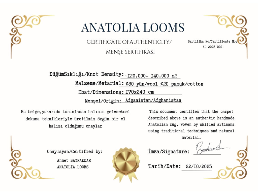 Afghan Sultani Tree of Life Rug – 170×240 cm | Handwoven Wool Tribal Carpet