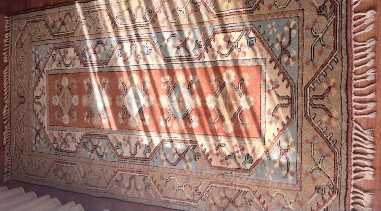 Turkish Milas Wool Rug – 120×200 cm | Handwoven Pastel Anatolian Carpet