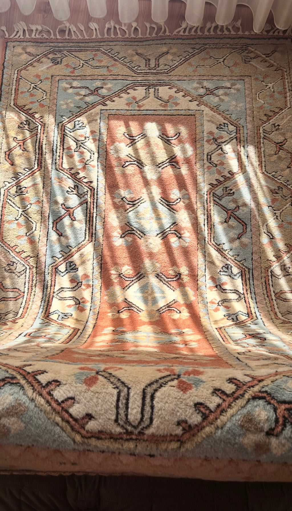 Turkish Milas Wool Rug – 120×200 cm | Handwoven Pastel Anatolian Carpet