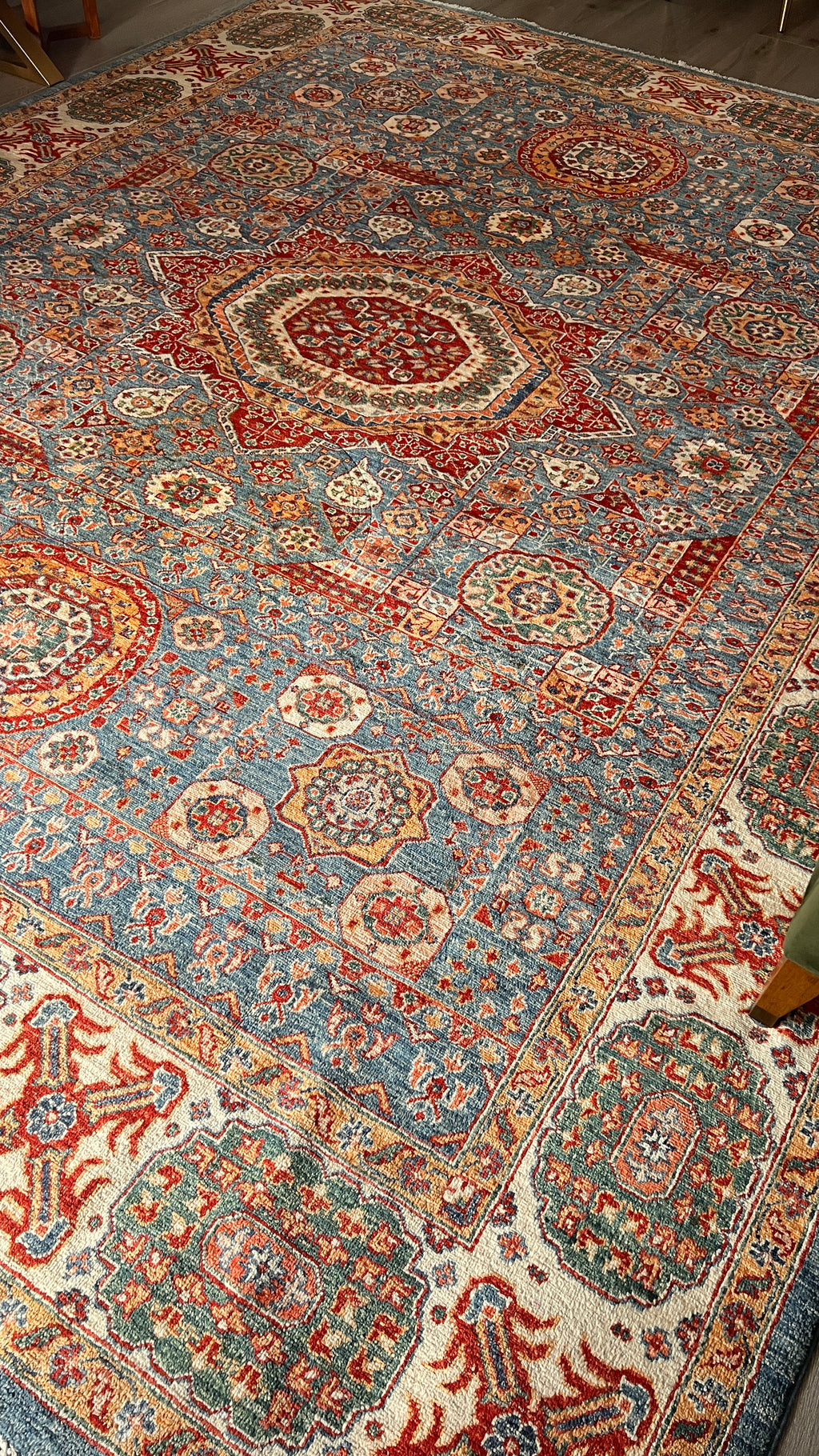 Afghan Shirvan Rug – 9x12 ft – Handmade Wool Tribal Rug – English Style Vintage Decor