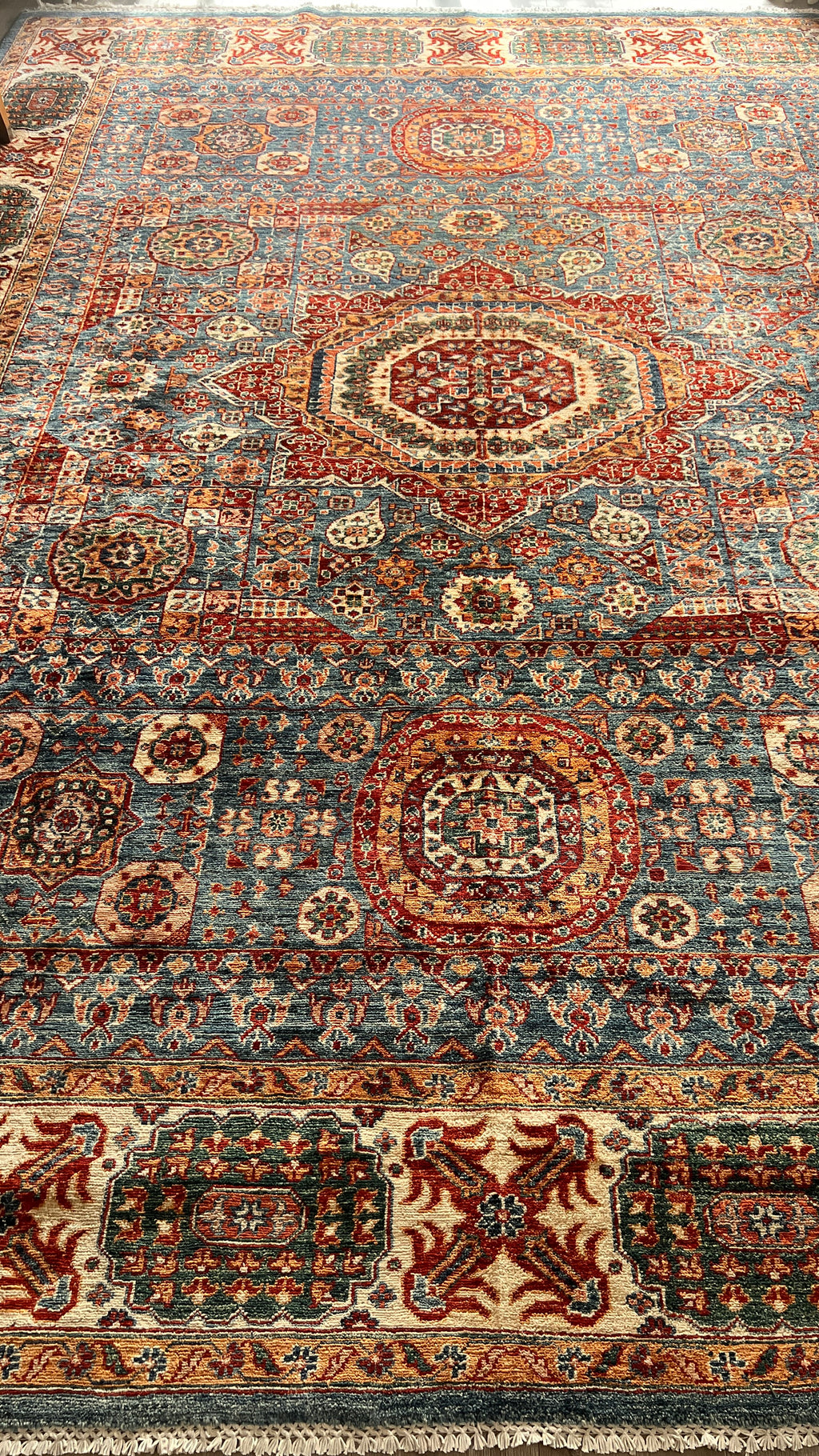 Afghan Shirvan Rug – 9x12 ft – Handmade Wool Tribal Rug – English Style Vintage Decor