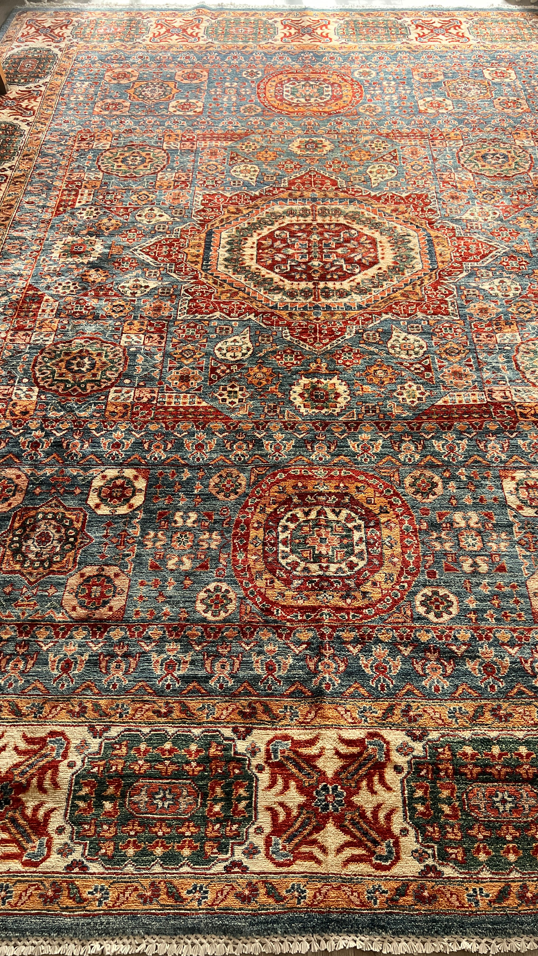Afghan Shirvan Rug – 9x12 ft – Handmade Wool Tribal Rug – English Style Vintage Decor