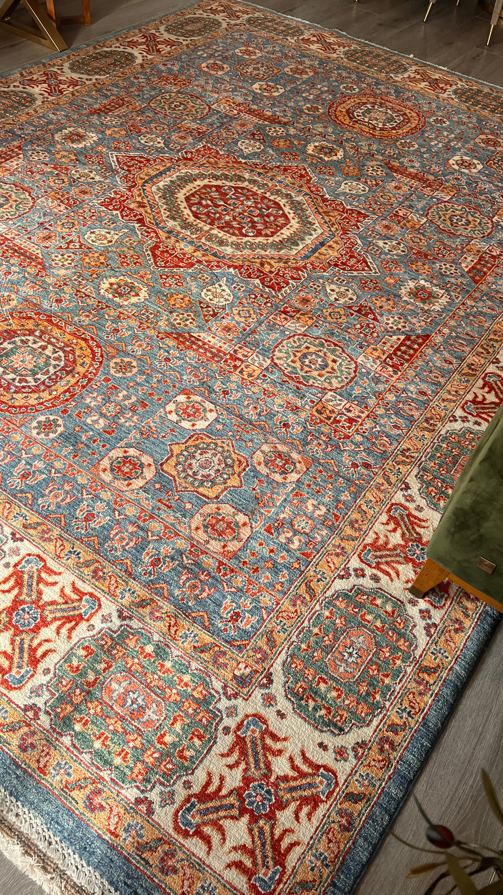 Afghan Shirvan Rug – 9x12 ft – Handmade Wool Tribal Rug – English Style Vintage Decor