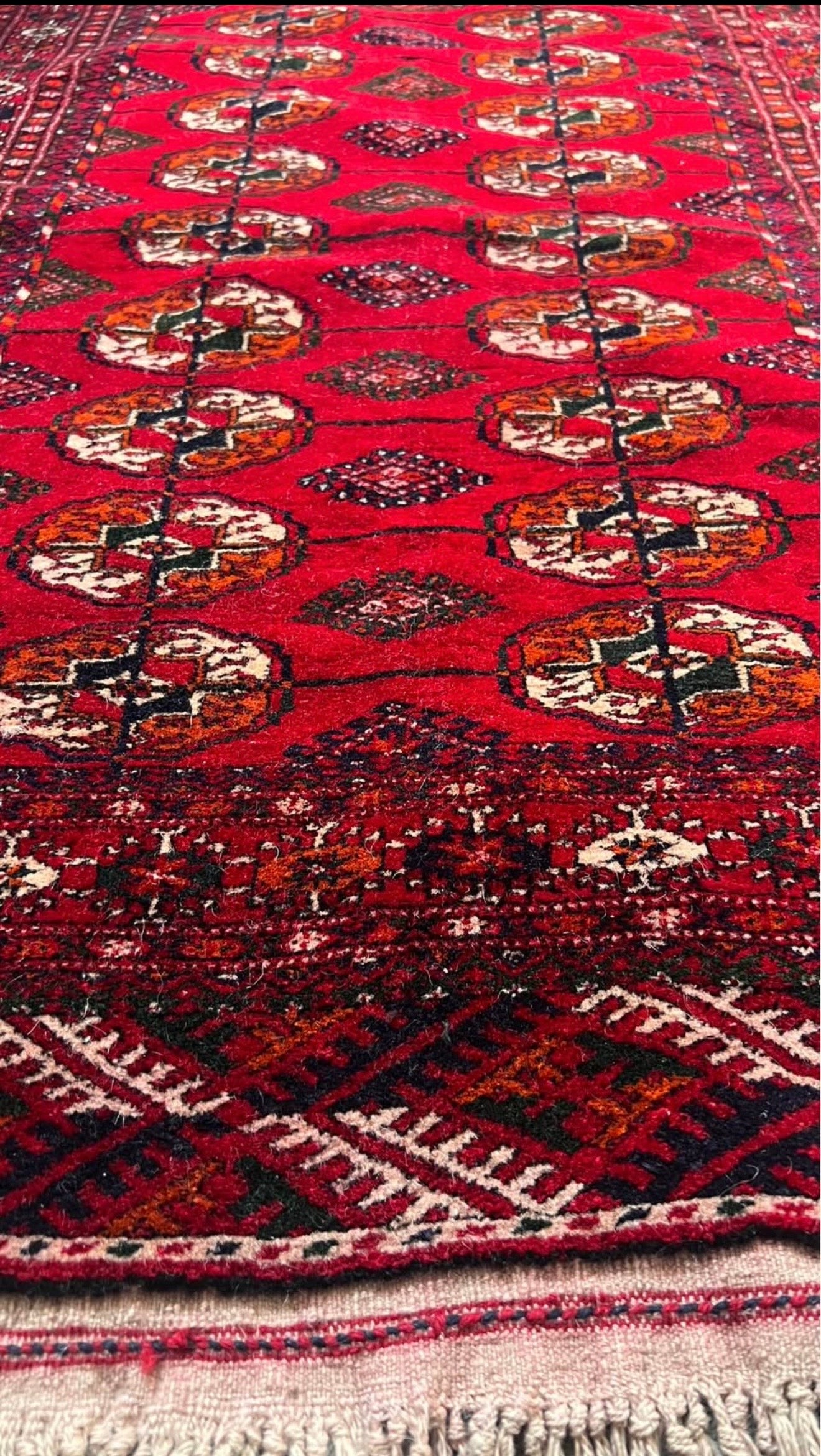 Afghan Tribal Runner Rug – Handmade Wool Rug – 81 × 131 cm