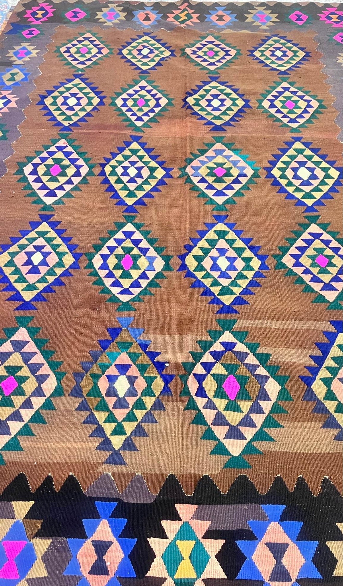 Turkish Kilim Rug – Handmade Wool Kilim – 193 × 295 cm