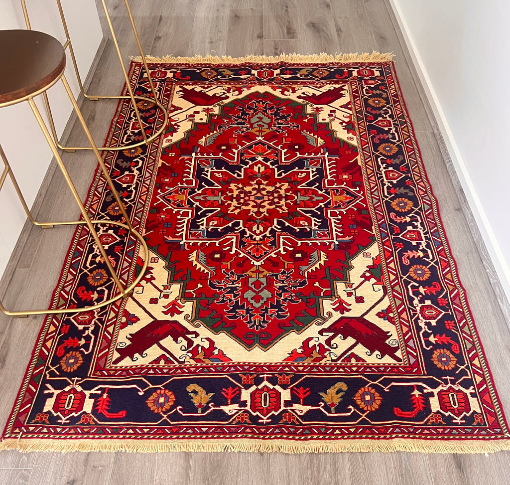 Sumak Kilim – 130 × 195 cm| Handwoven Anatolian Kilim Rug