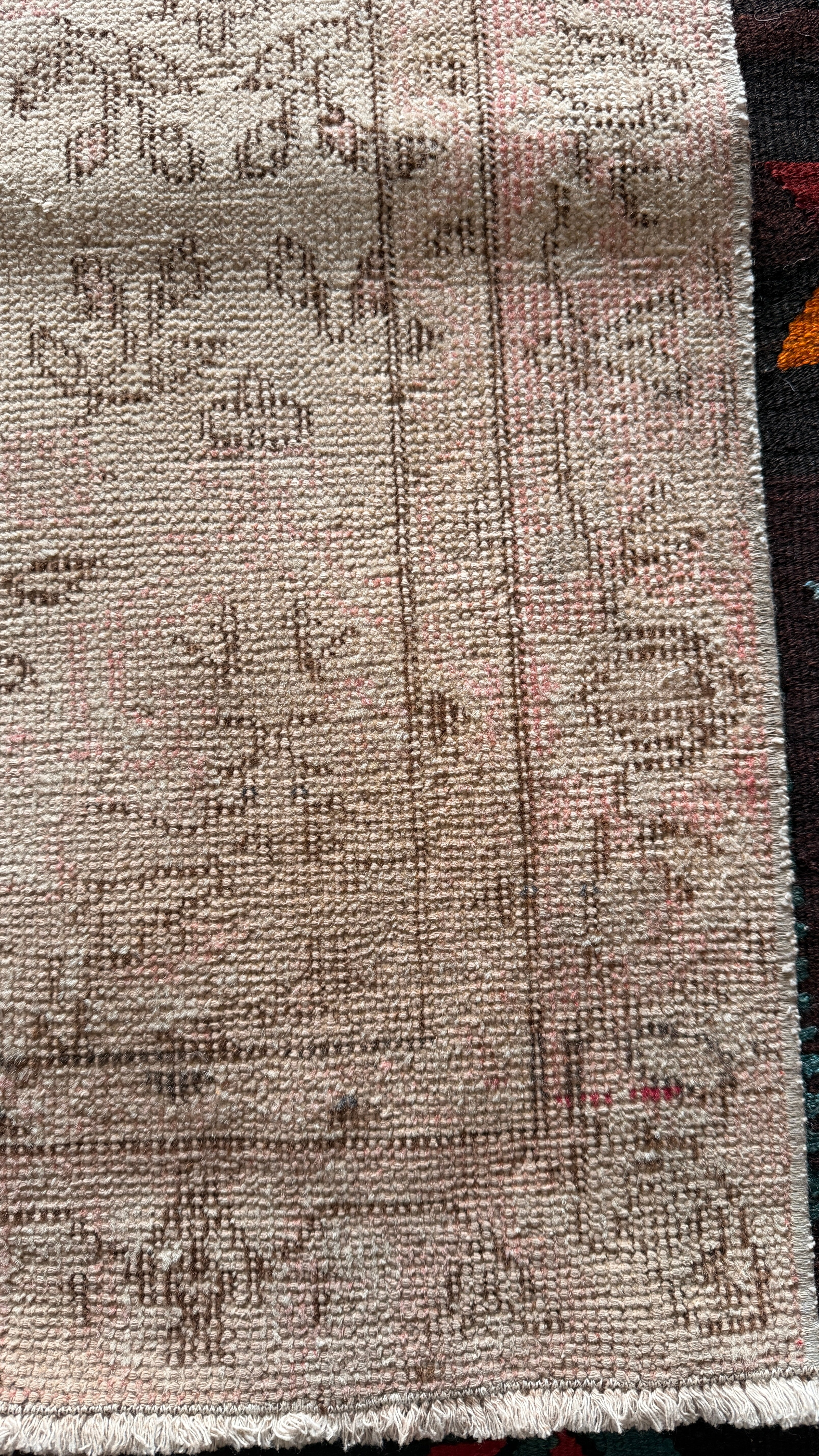 Vintage Turkish Oushak Rug – 118x204 cm – Soft Neutral Wool Carpet