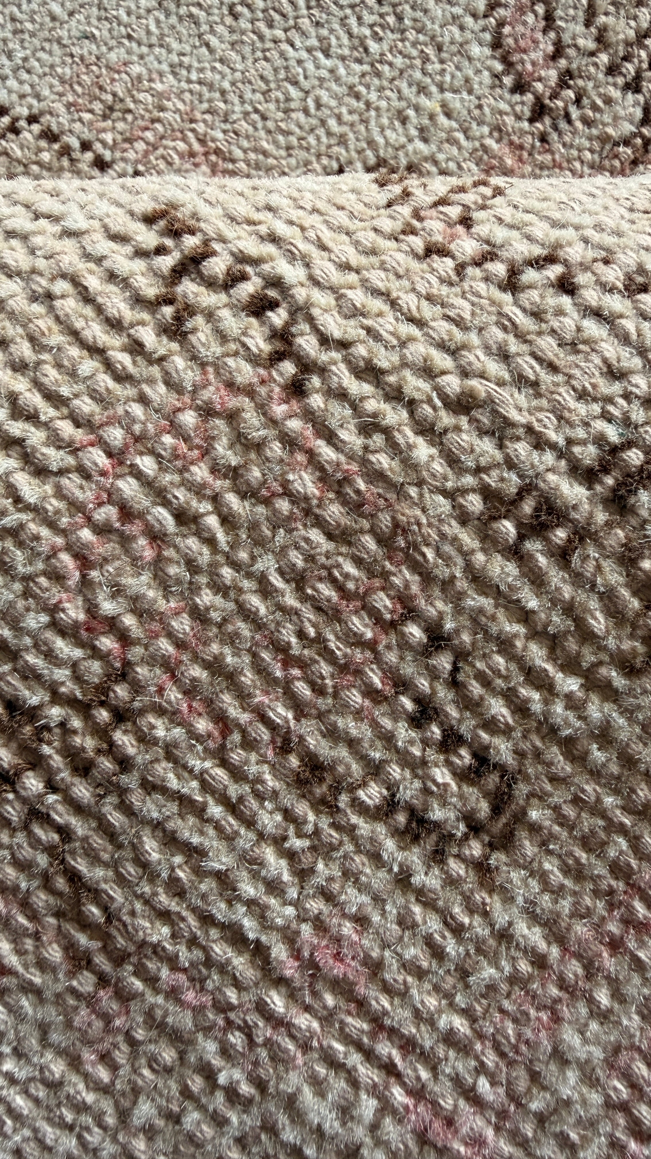Vintage Turkish Oushak Rug – 118x204 cm – Soft Neutral Wool Carpet