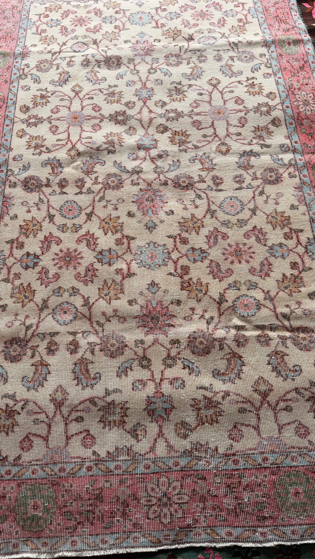 100-Year-Old Turkish Rug – 153 × 255 cm – Handmade Wool & Cotton – Antique Anatolian Carpet