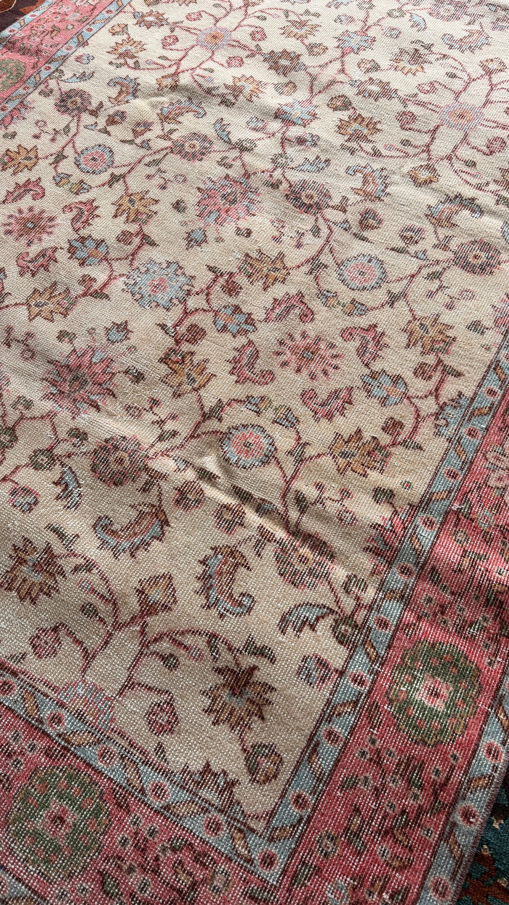 100-Year-Old Turkish Rug – 153 × 255 cm – Handmade Wool & Cotton – Antique Anatolian Carpet