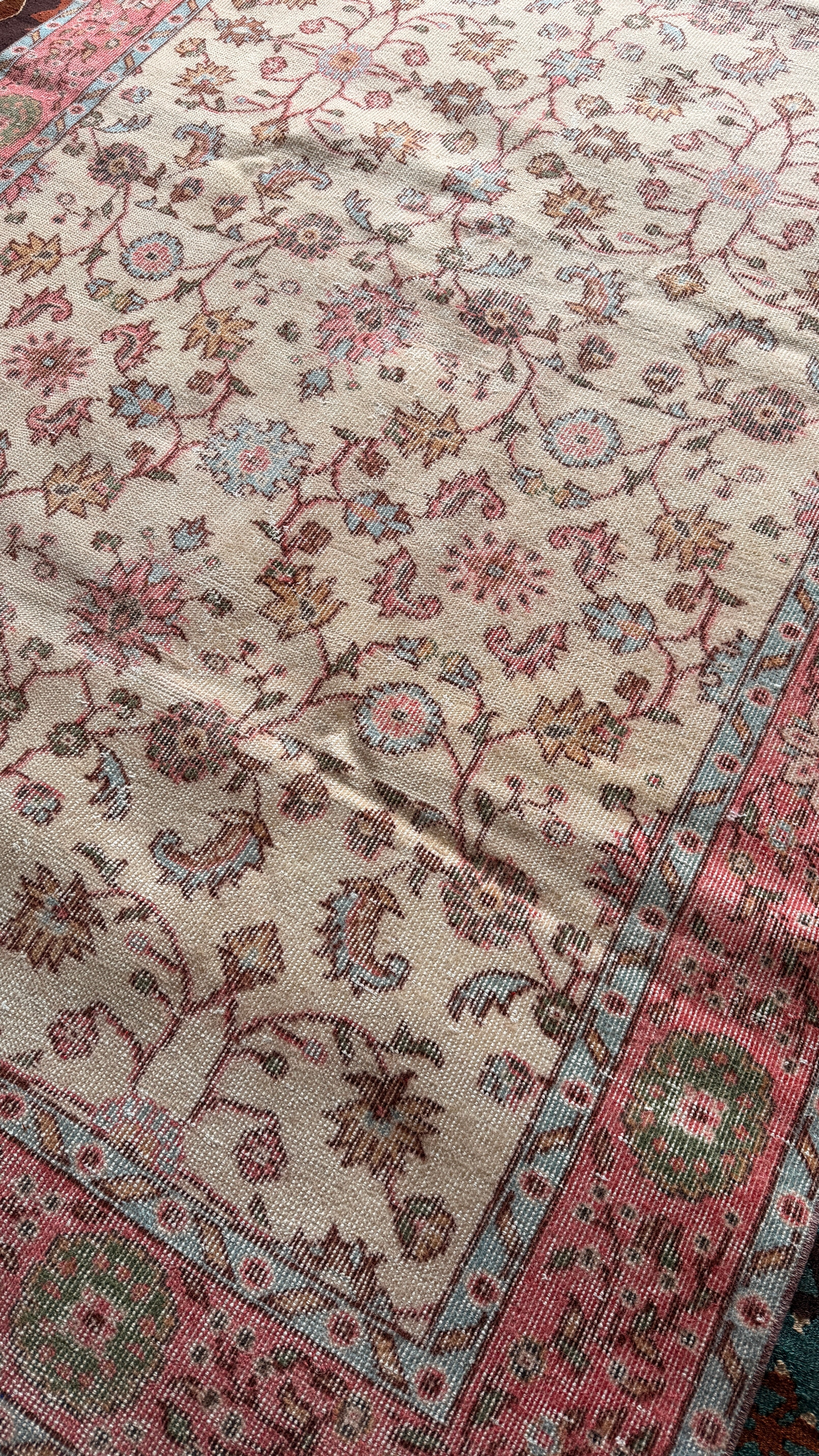 100-Year-Old Turkish Rug – 153 × 255 cm – Handmade Wool & Cotton – Antique Anatolian Carpet