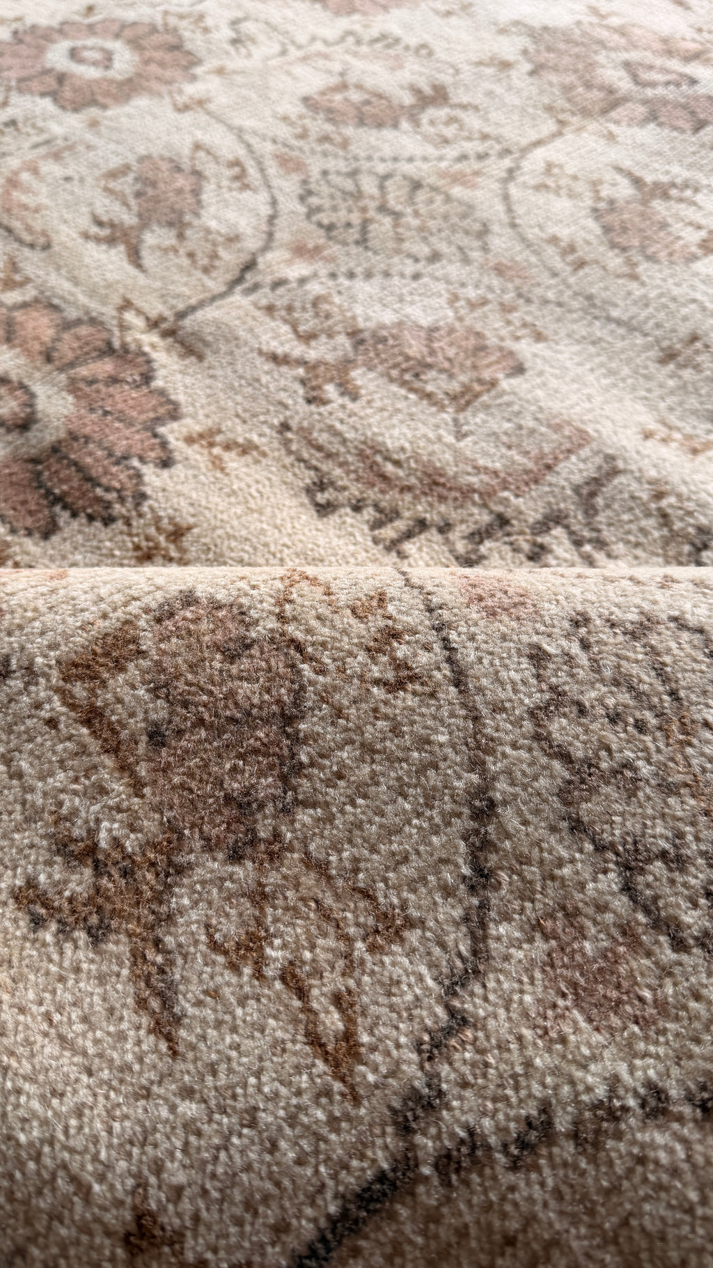 Large Vintage Turkish Rug 164x255 cm – Handmade Wool Neutral Oushak Style Carpet
